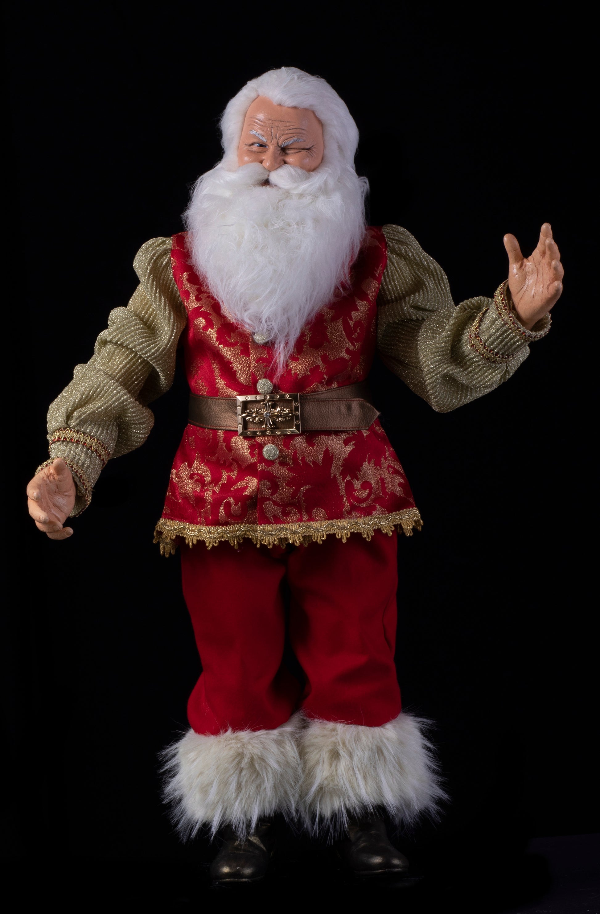 Ludell Christmas Couture "Winter's First Holiday" Santa Figure 38" LCC03 - Fine Designer Collectibles